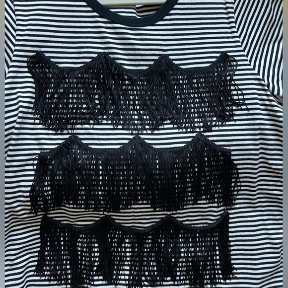 Marc Jacobs striped top with fringe size XL - Picture 5 of 12